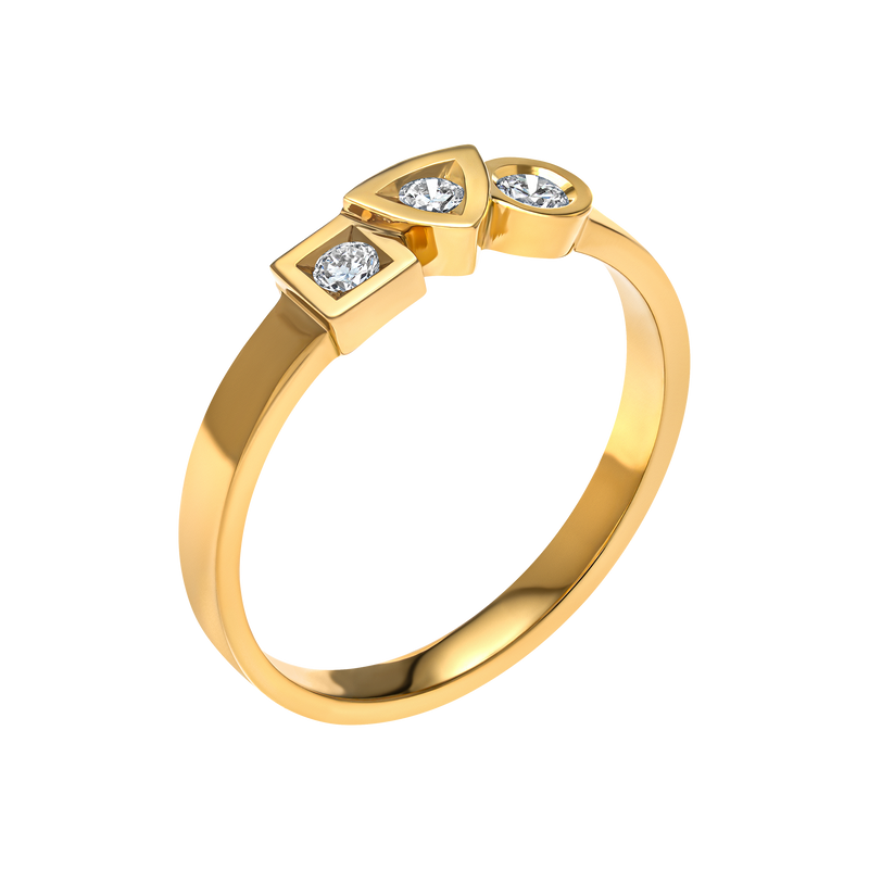 Ring Alchimie trilogy  0.15 carat