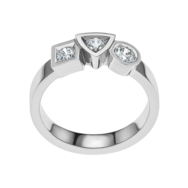 Bague Alchimie Trilogie 0 50 carat Tournaire or et diamants Philippe Tournaire