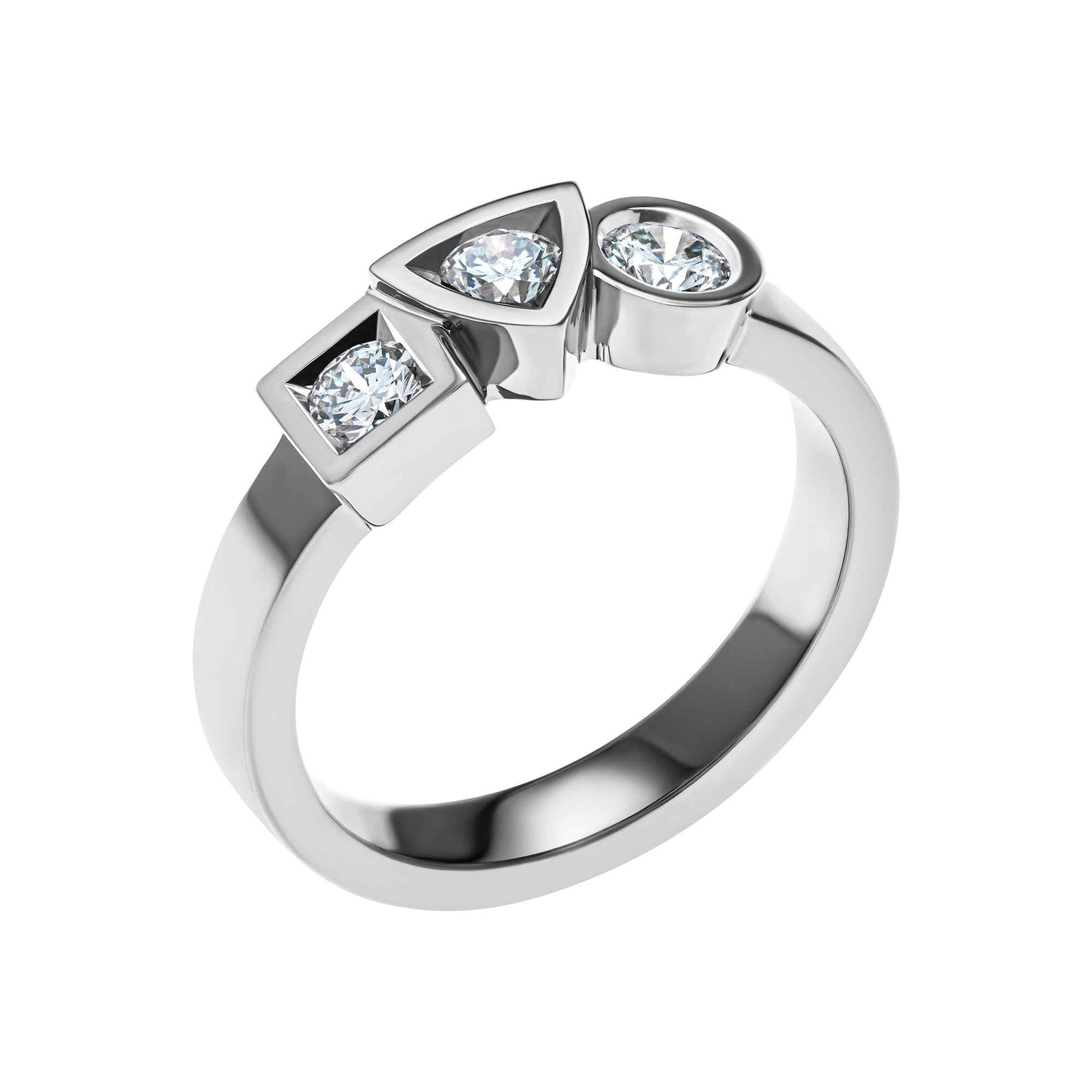 Bague Alchimie Trilogie 0,50 carat Tournaire or et diamants