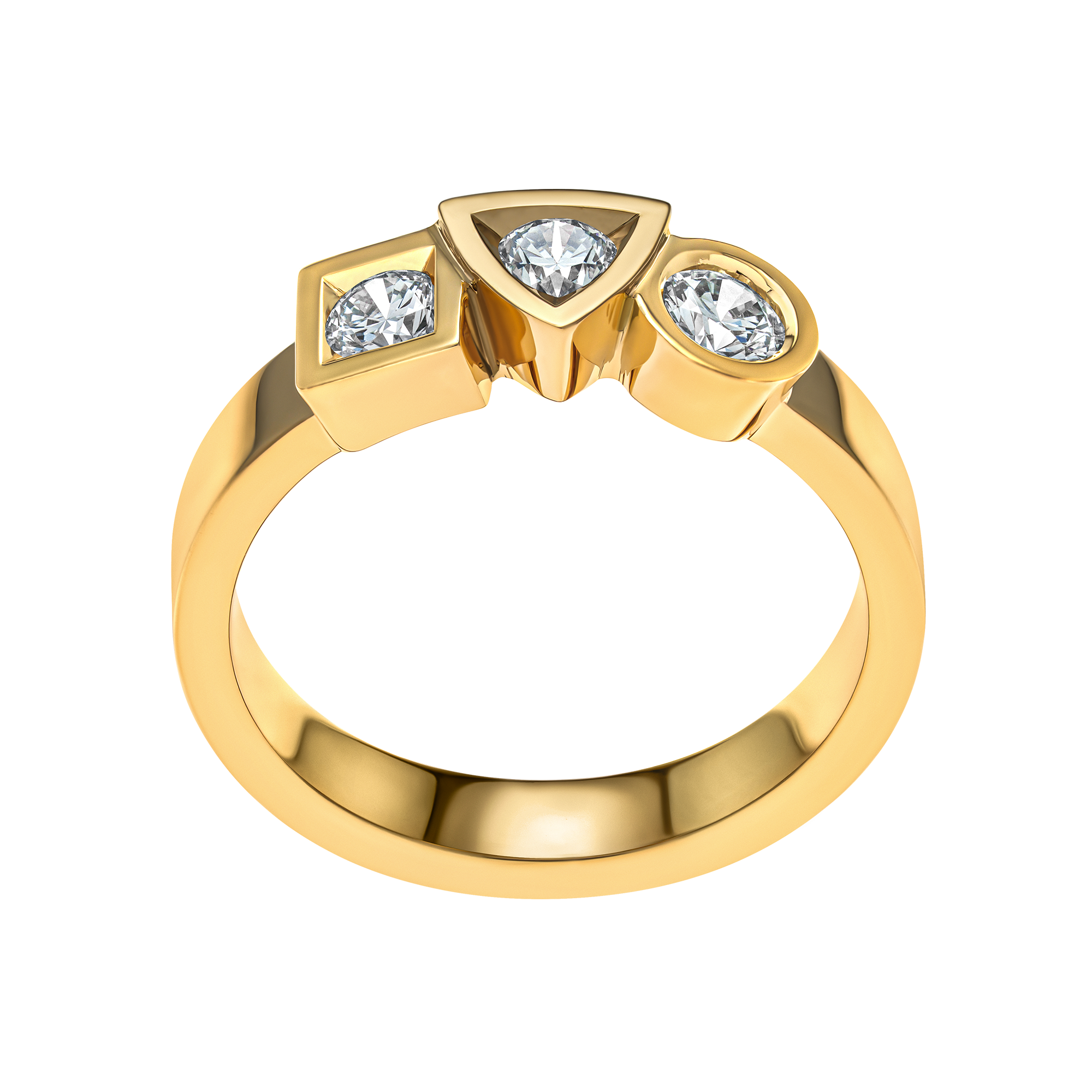 Bague Alchimie Trilogie 0,50 carat Tournaire or et diamants