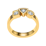 Ring Alchimie trilogy  0.50 carat Tournaire gold and diamonds