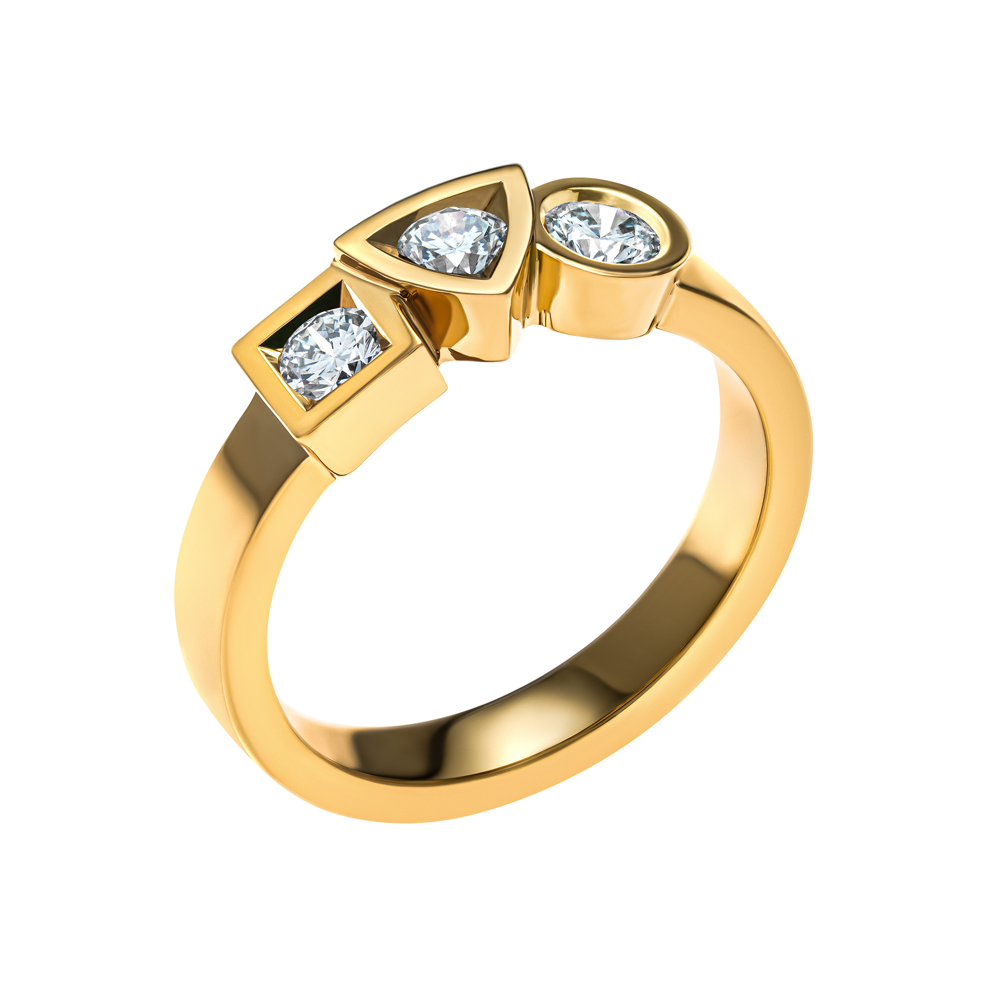 Bague Alchimie Trilogie 0,50 carat Tournaire or et diamants