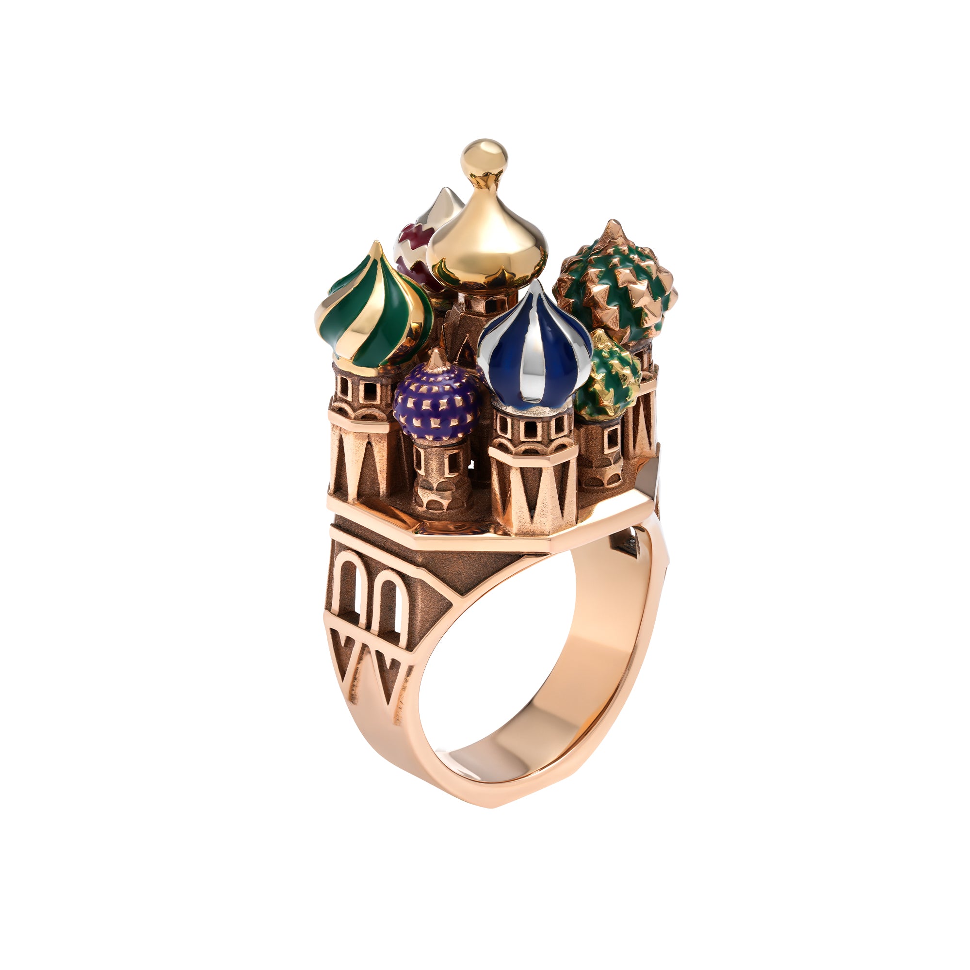 architecture Moscow ring in gold Tournaire