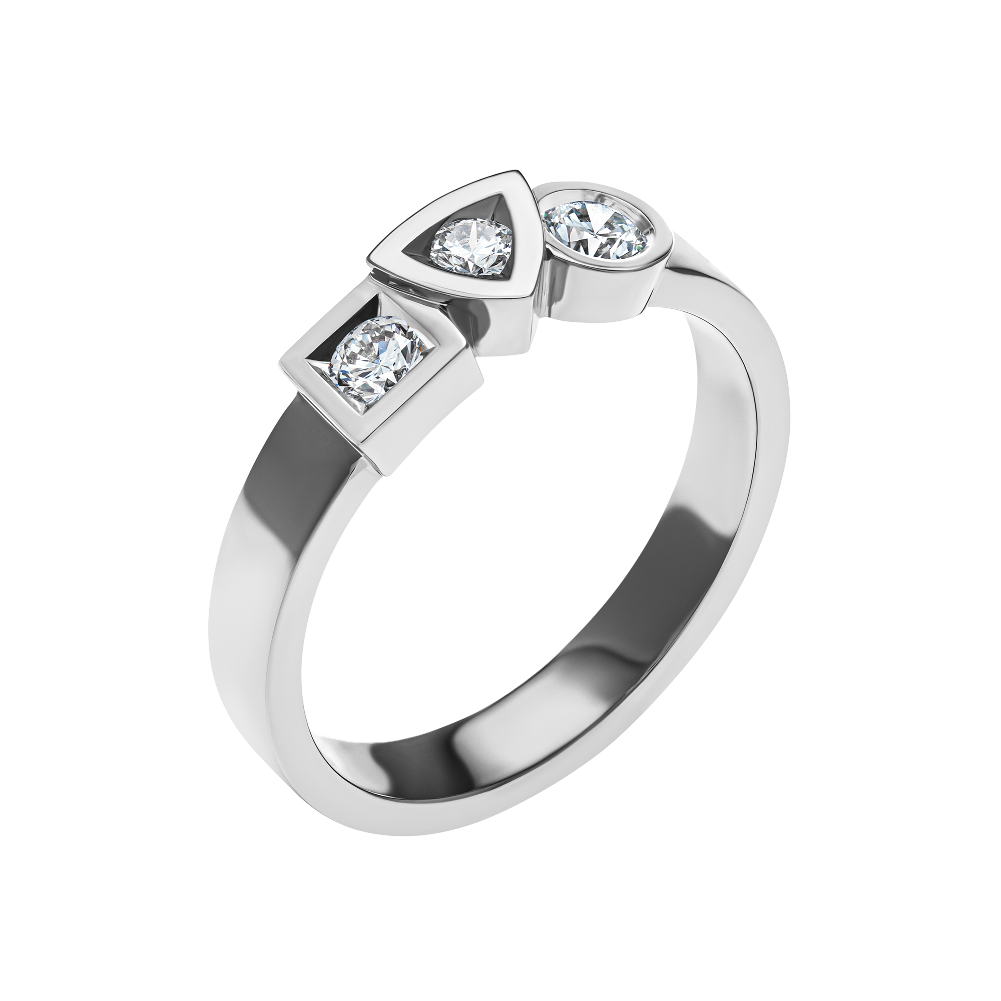 Bague Alchimie Trilogie 0,30 carat Tournaire or et diamants