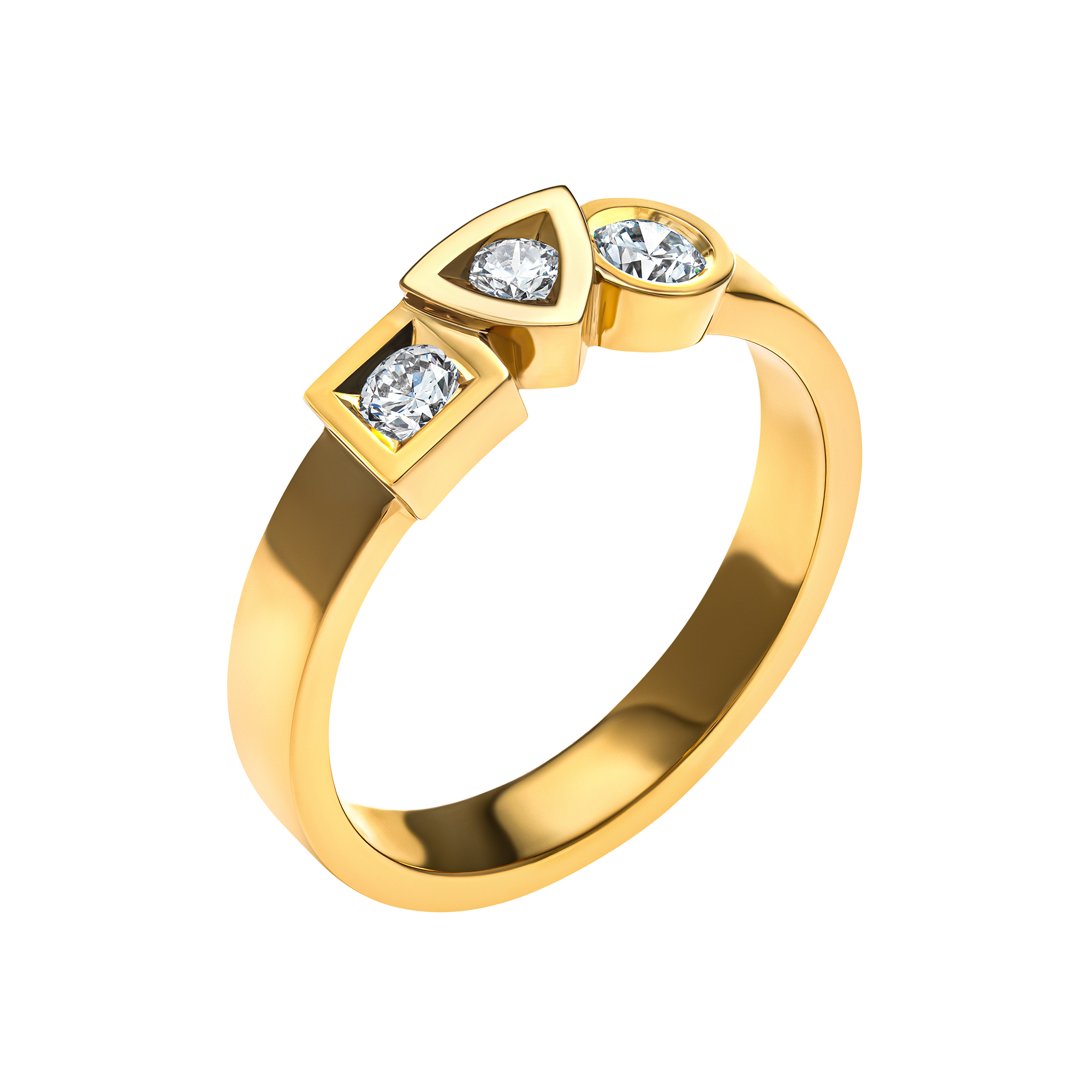 Bague Alchimie Trilogie 0,30 carat Tournaire or et diamants