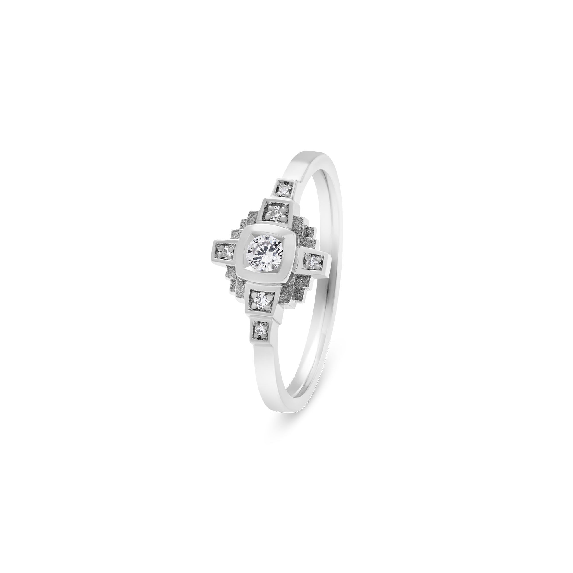 Bague Esther diamant 0,10 ct et diamants