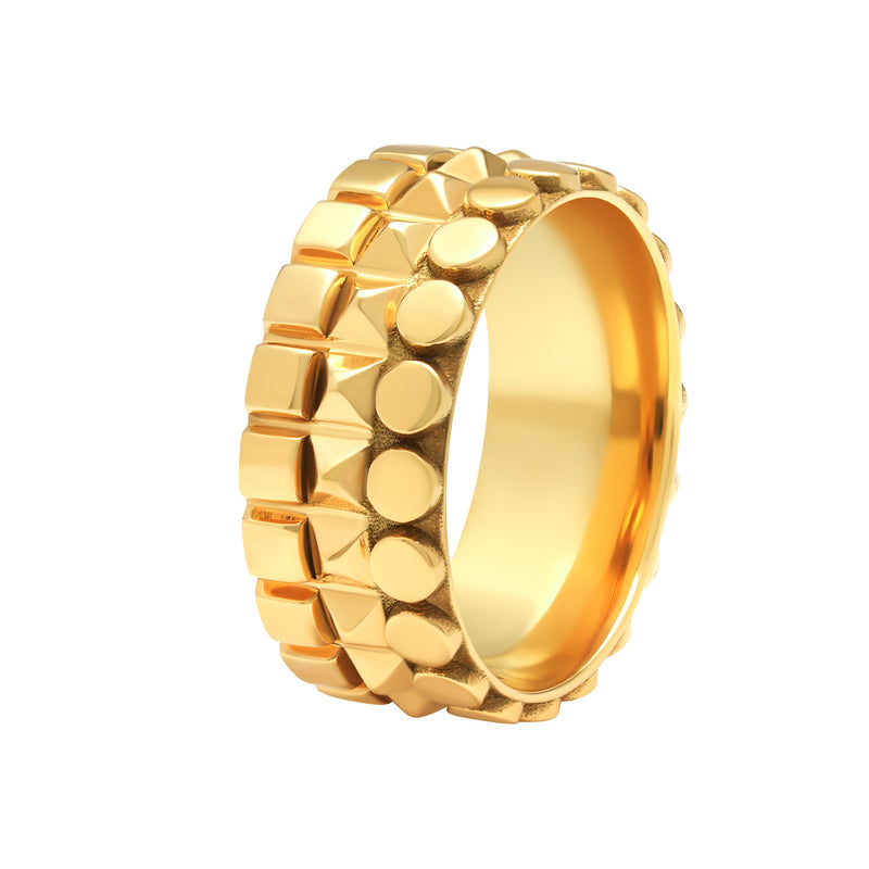 Bague anneau Trilogie 3 rangs en or