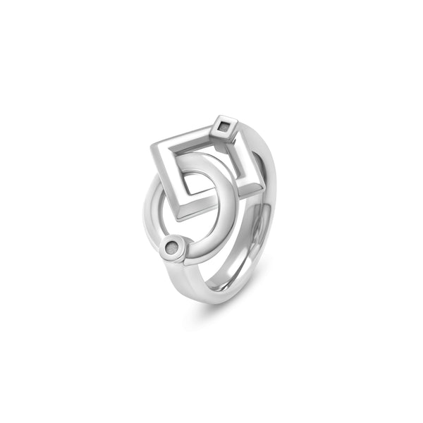 Bague inséparables medium en argent