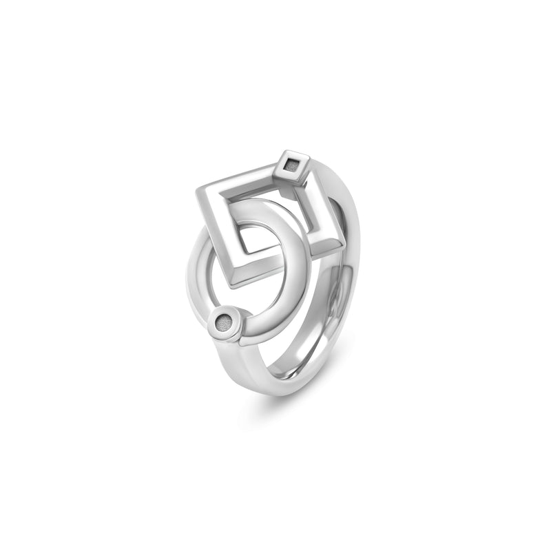 Bague inséparables medium en argent