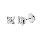 My Little White Stone gold and diamond earrings