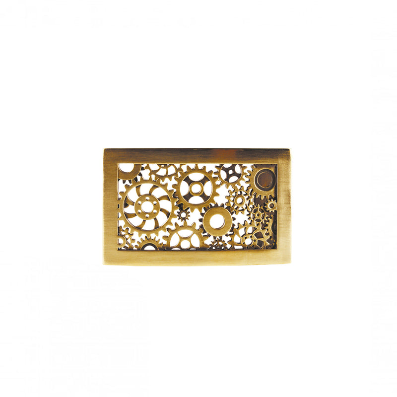 Belt buckle Engrenages in bronze