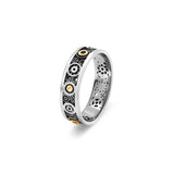 Bague anneau Engrenages en or