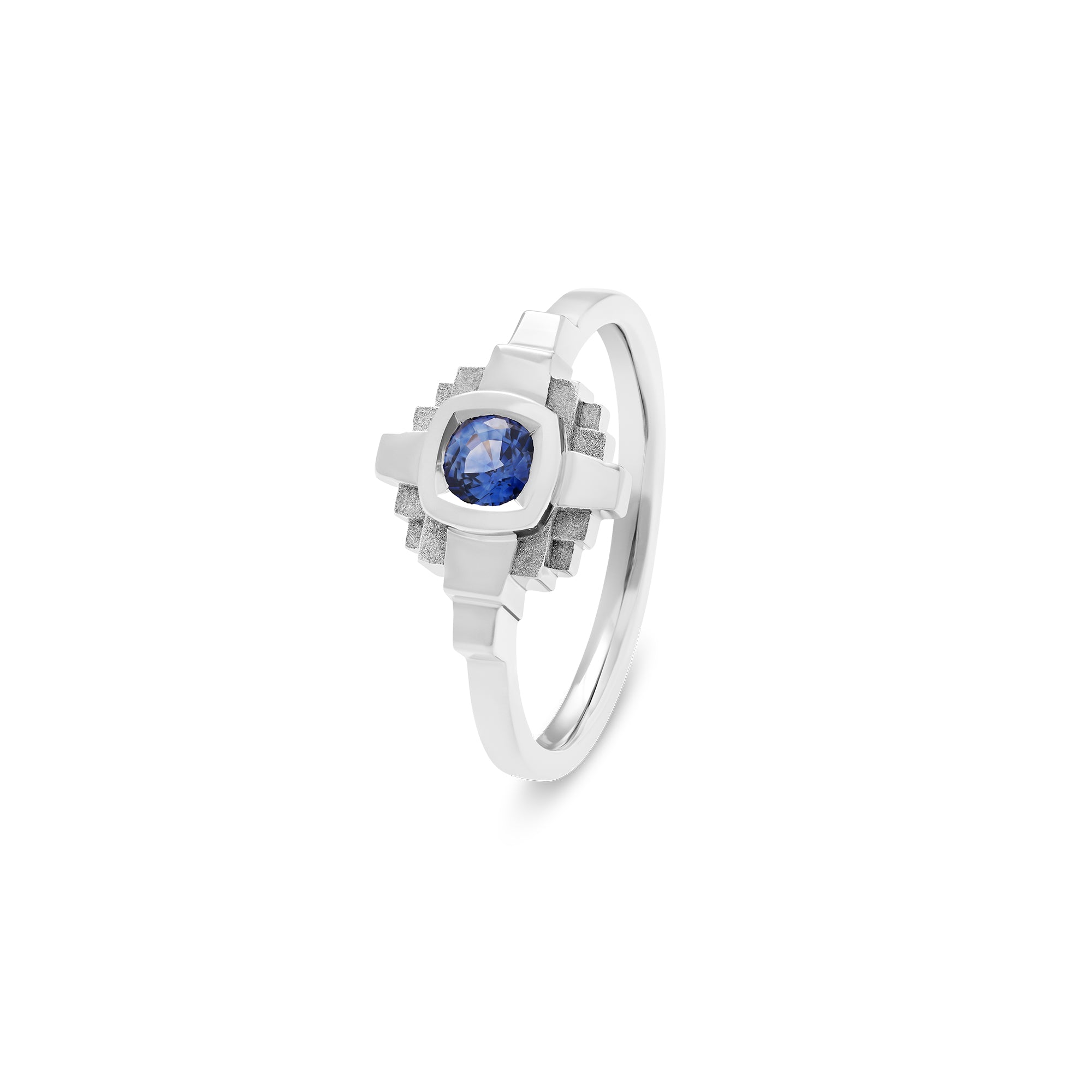 Bague Esther Saphir bleu 4 mm