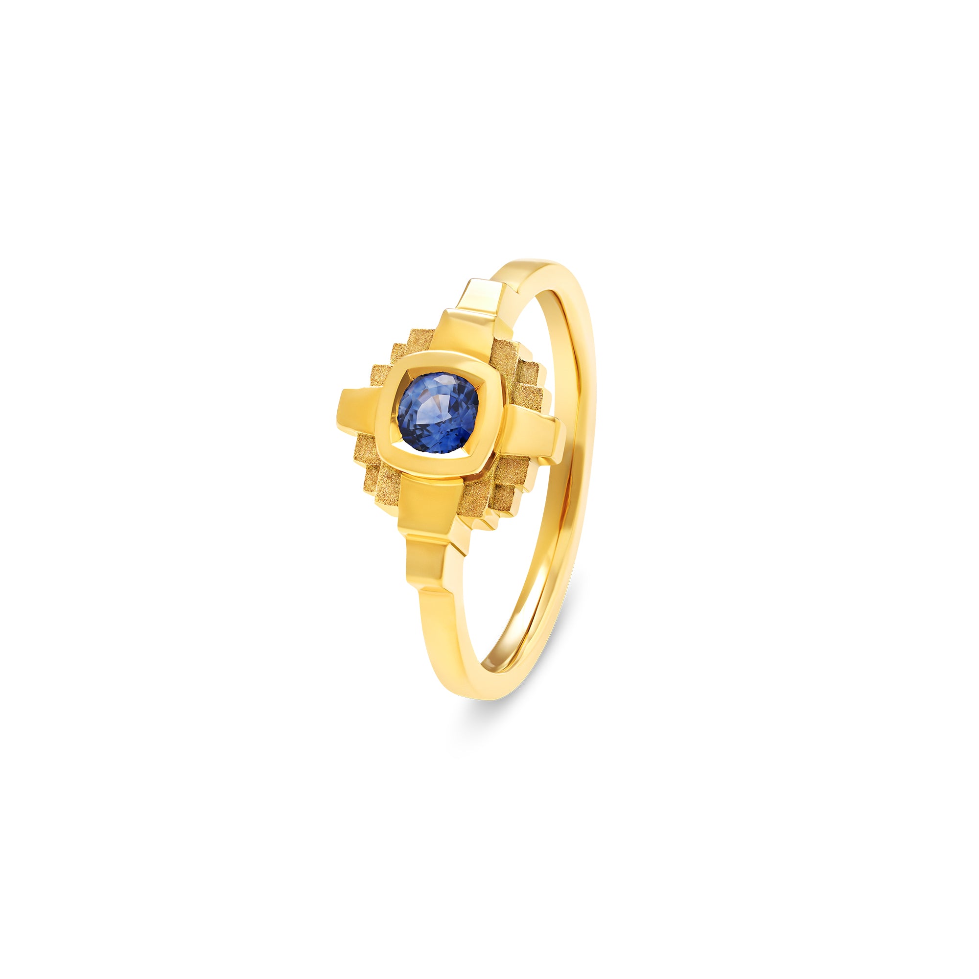 Bague Esther Saphir bleu 4 mm