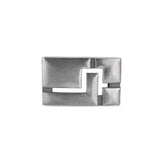 Boucle de ceinture Château bombé en argent