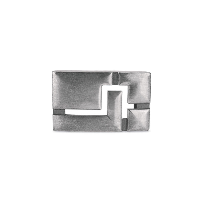 Boucle de ceinture Château bombé en argent