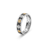 Bague anneau Engrenages en or avec diamants