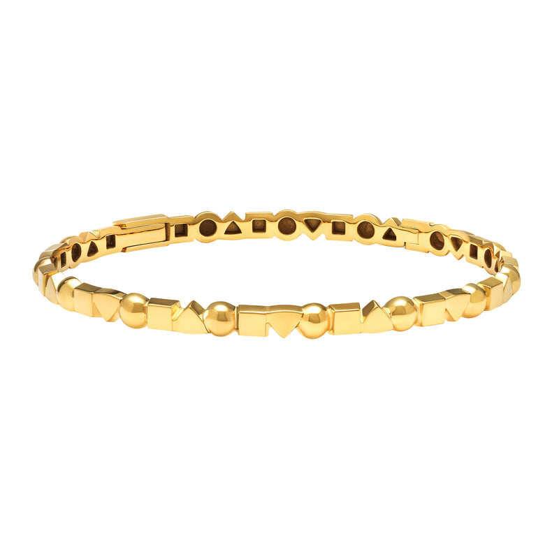 Bracelet jonc en or Trilogie