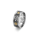Engrenages Large gold ring