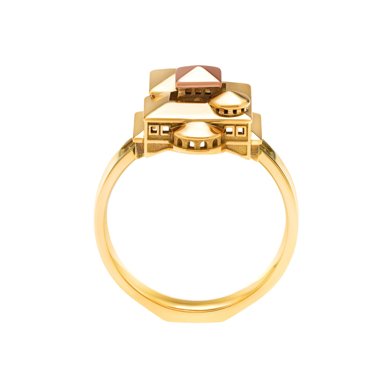 Bague Architecture Monastère Small en or