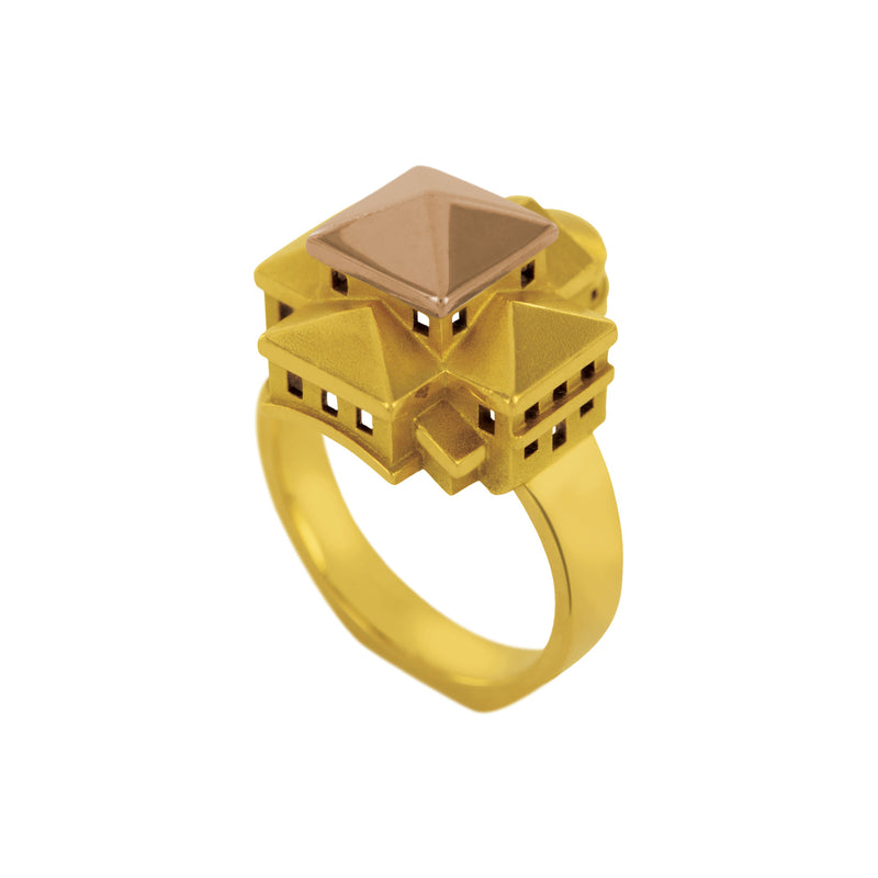 Bague Architecture San Lillo en or