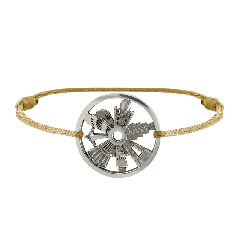 Bracelet 7 Merveilles Du Monde en Argent