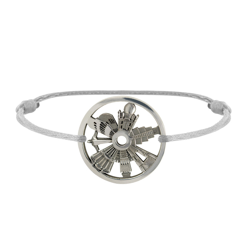 Bracelet 7 Merveilles Du Monde en Argent