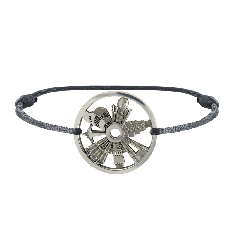Bracelet 7 Merveilles Du Monde en Argent