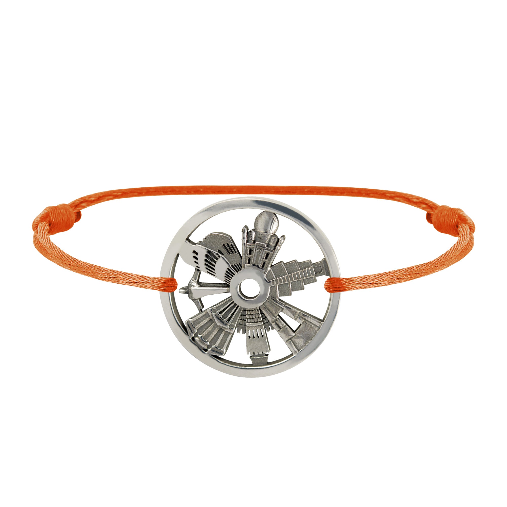 Silver Bracelet 7 Merveilles Du Monde