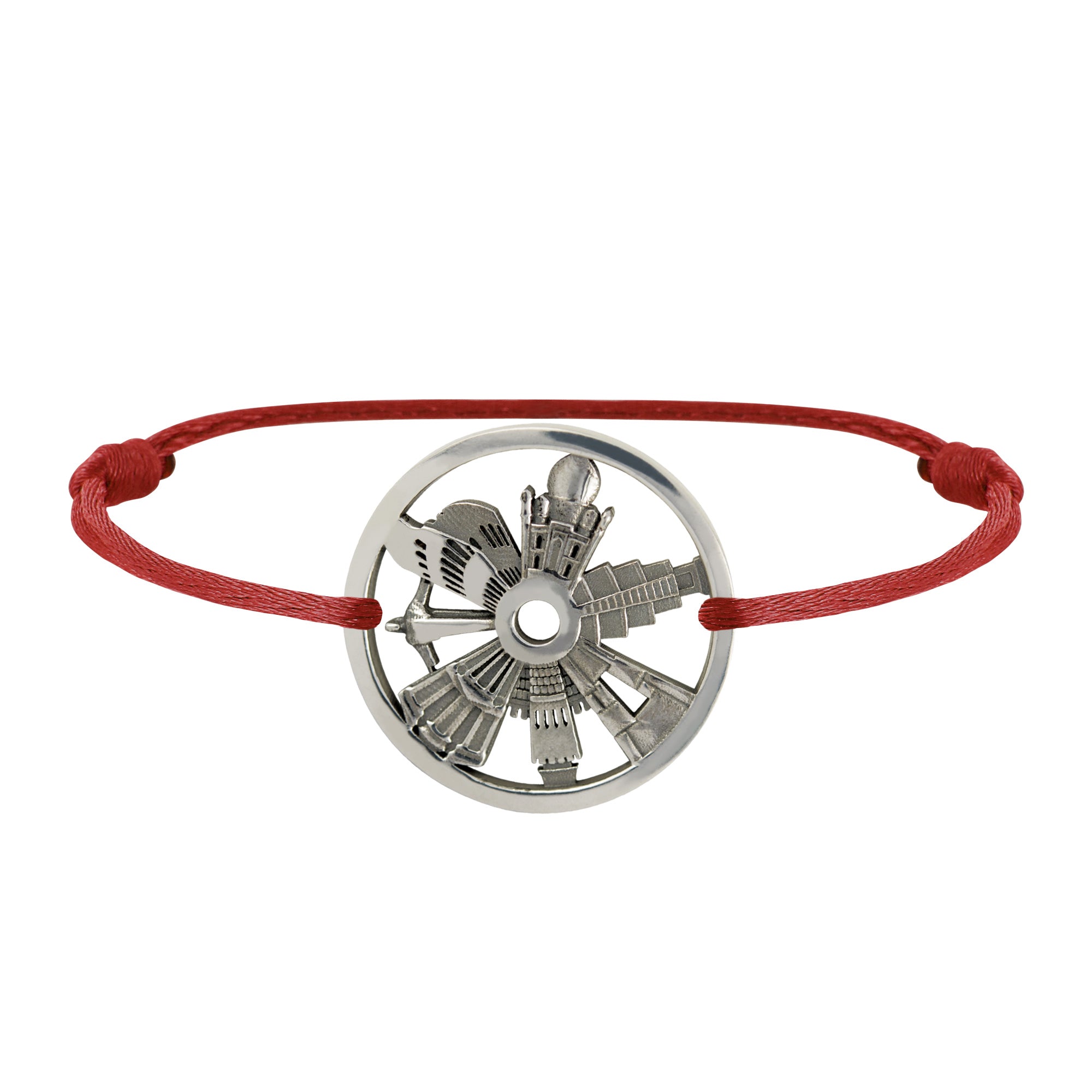 Silver Bracelet 7 Merveilles Du Monde