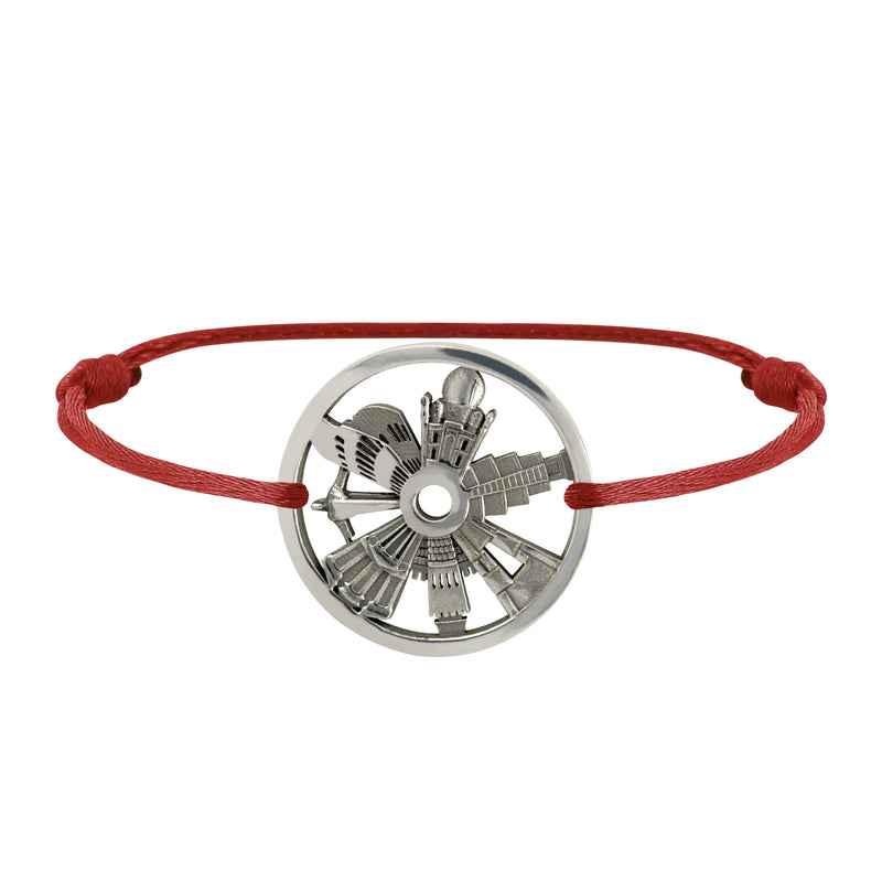 Bracelet 7 Merveilles Du Monde en Argent