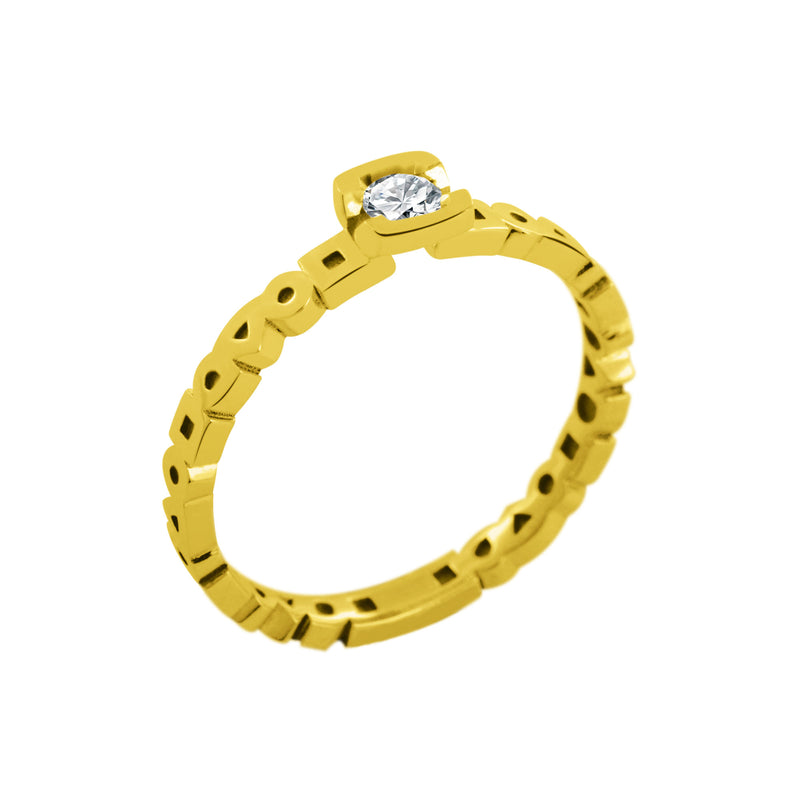 Bague Solitaire Diamant Alchimie Coussin