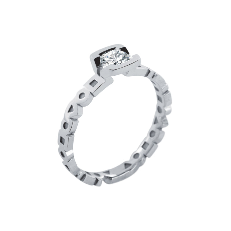 Bague Solitaire Diamant Alchimie Coussin