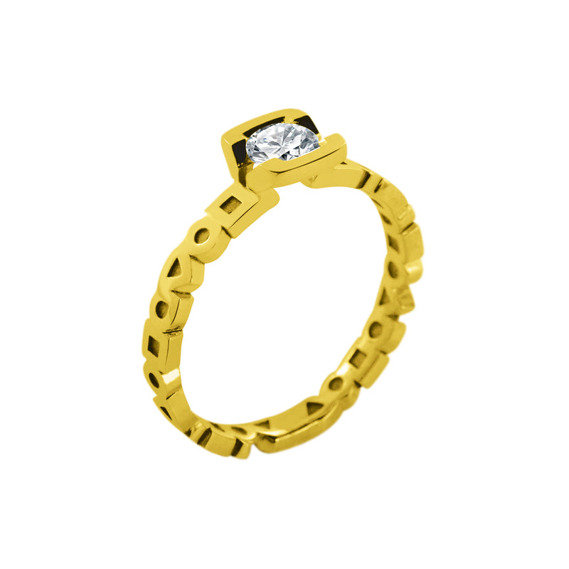 Bague Solitaire Diamant Alchimie Coussin