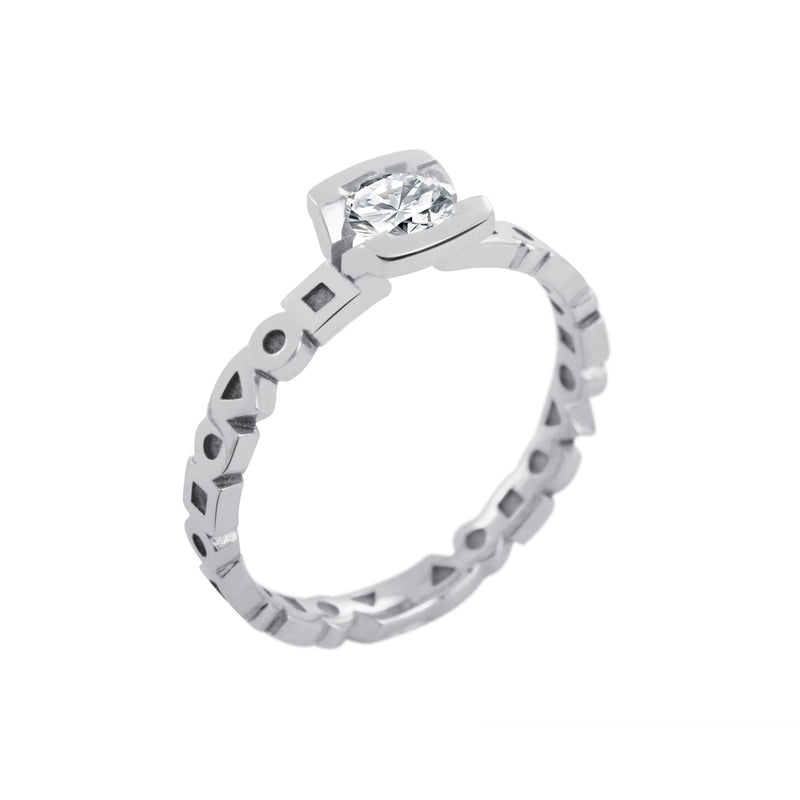 Bague Solitaire Diamant Alchimie Coussin