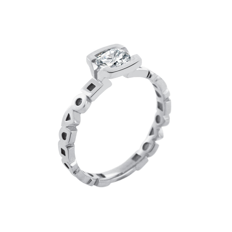 Bague Solitaire Diamant Alchimie Coussin