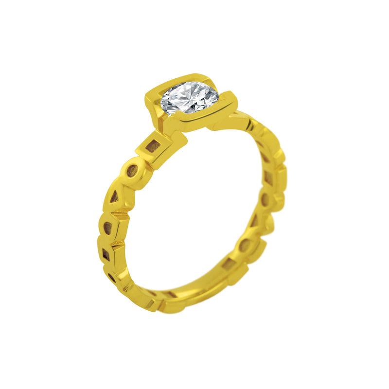 Bague Solitaire Diamant Alchimie Coussin