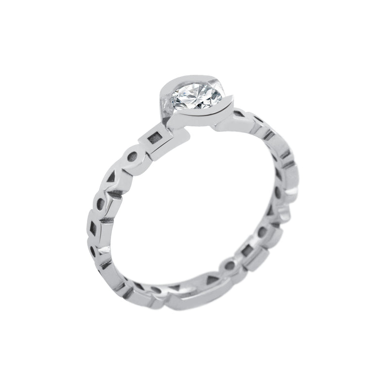 Bague Solitaire Diamant Alchimie Rond