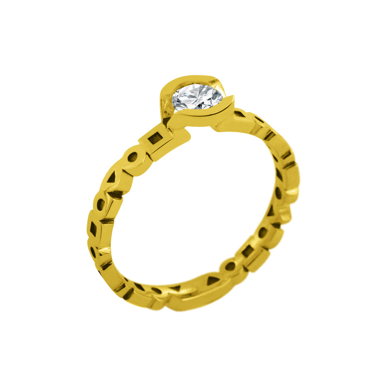 Bague Solitaire Diamant Alchimie Rond