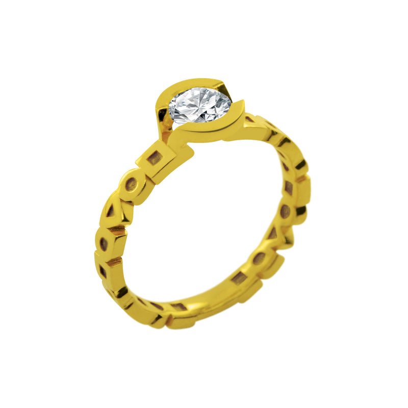 Bague Solitaire Diamant Alchimie Rond