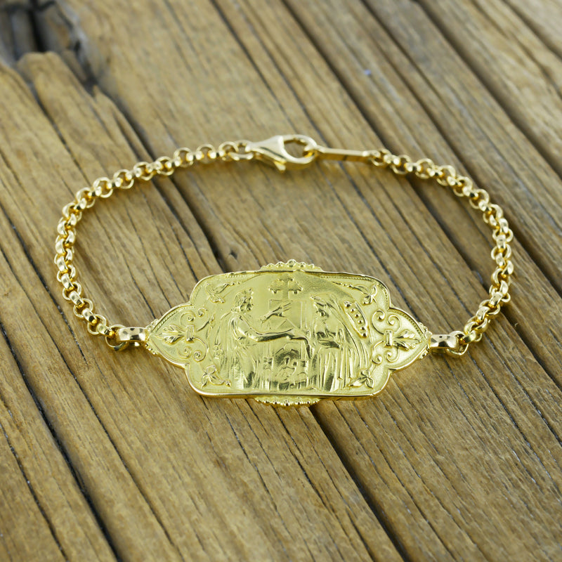 Création unique d'un bracelet plaque "serment"