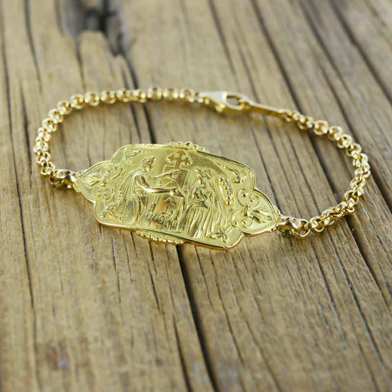 Création unique d'un bracelet plaque "serment"