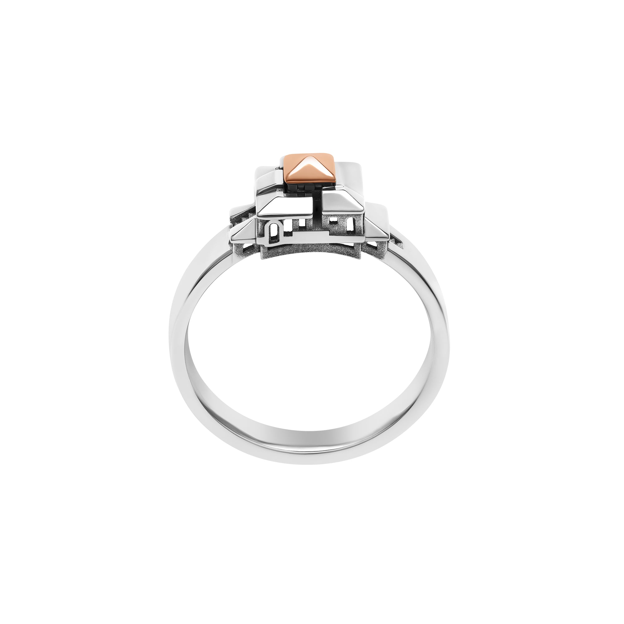RING ARCHITECTURE CITÉ SQUARE BABY IN GOLD