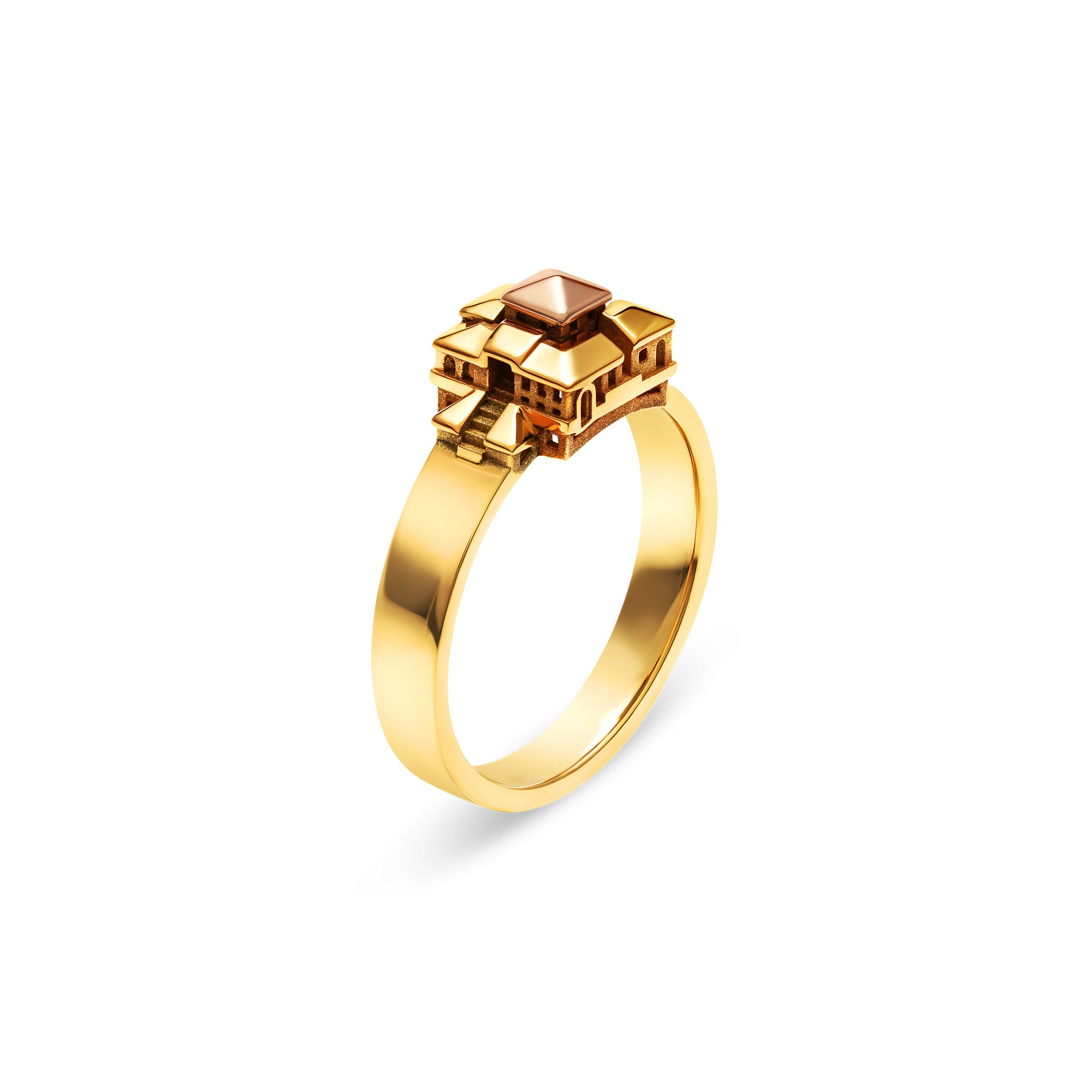 RING ARCHITECTURE CITÉ SQUARE BABY IN GOLD