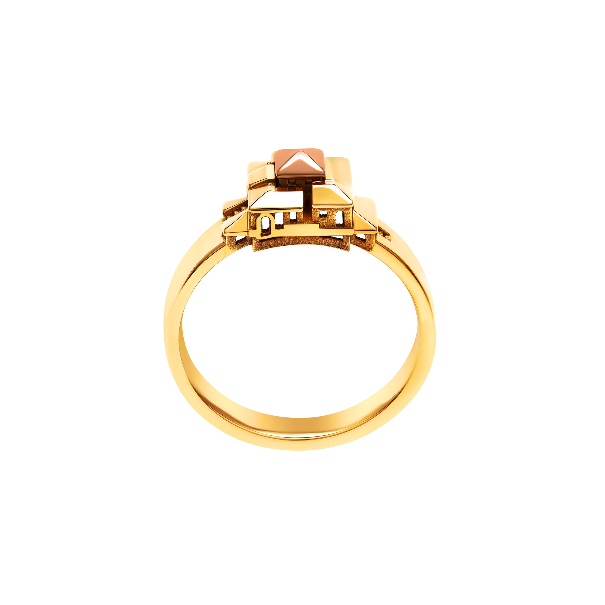 RING ARCHITECTURE CITÉ SQUARE BABY IN GOLD