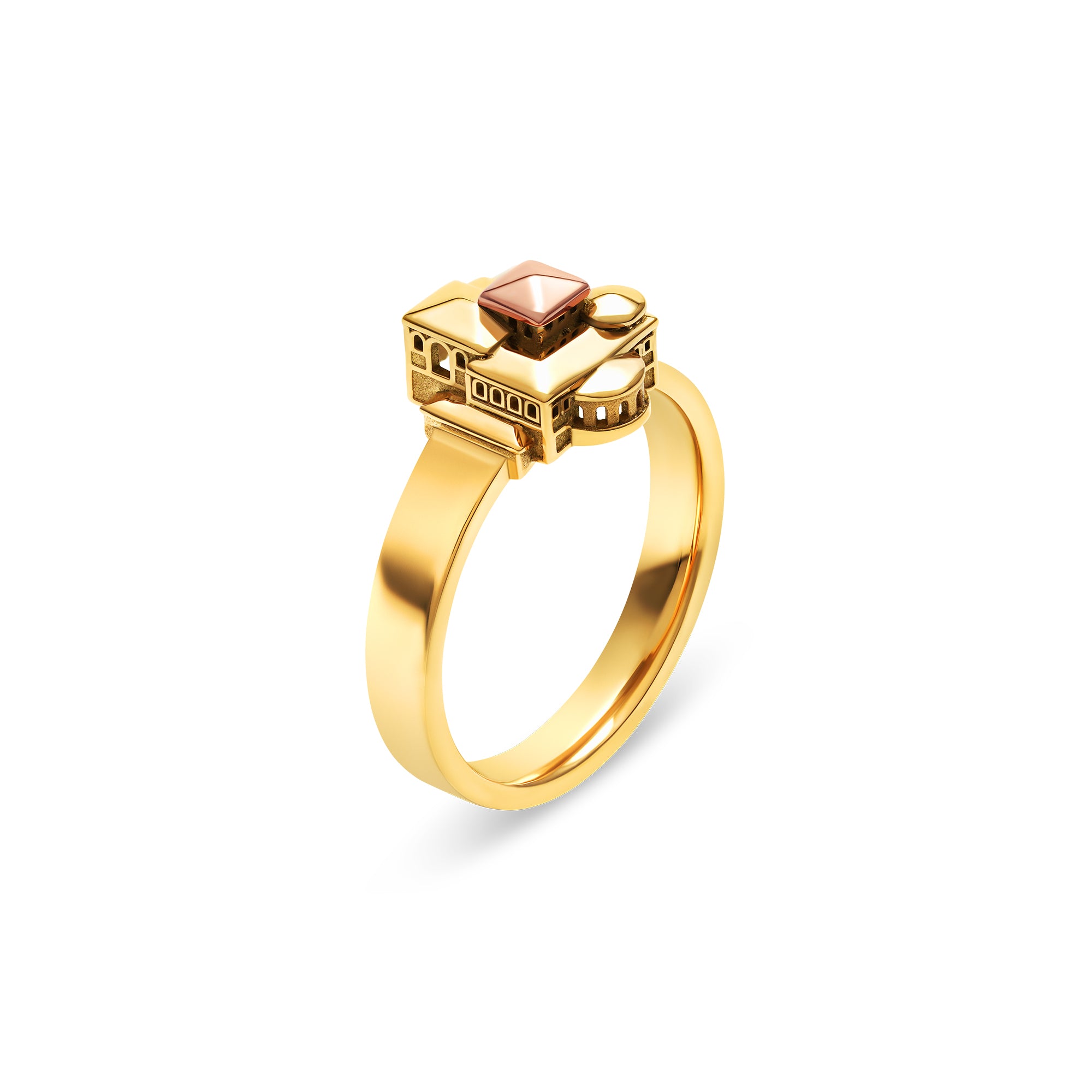 Ring architecture Monastère Baby in gold
