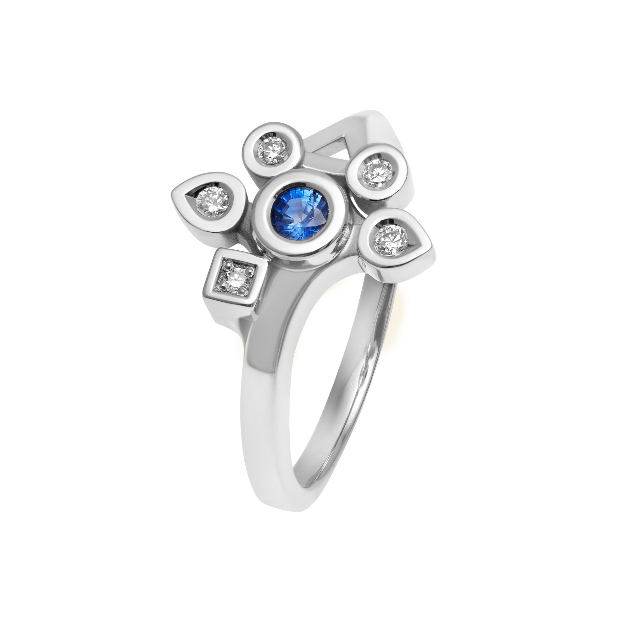 Bague Daisy small saphir et diamants