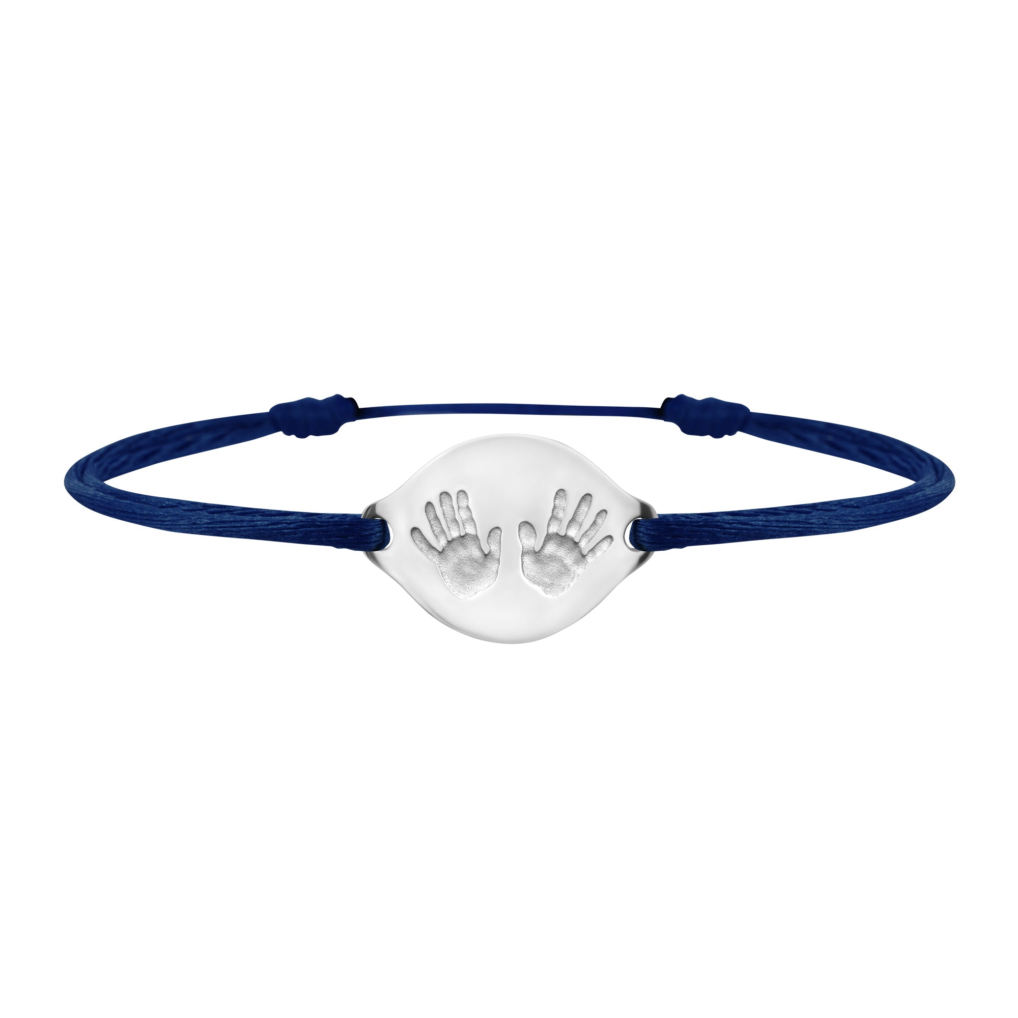 Bracelet lien empreintes mains en or grand modèle