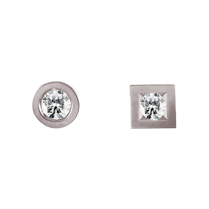 Boucles d'oreilles Alchimie Rond Carré N°1