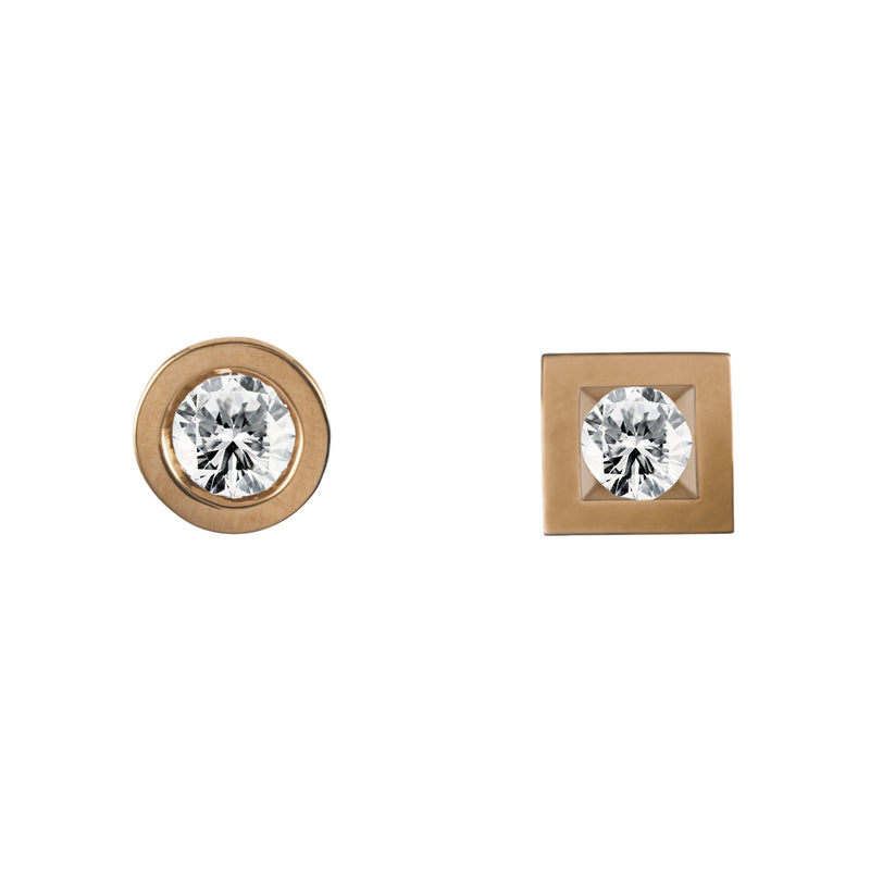 Boucles d'oreilles Alchimie Rond Carré N°1